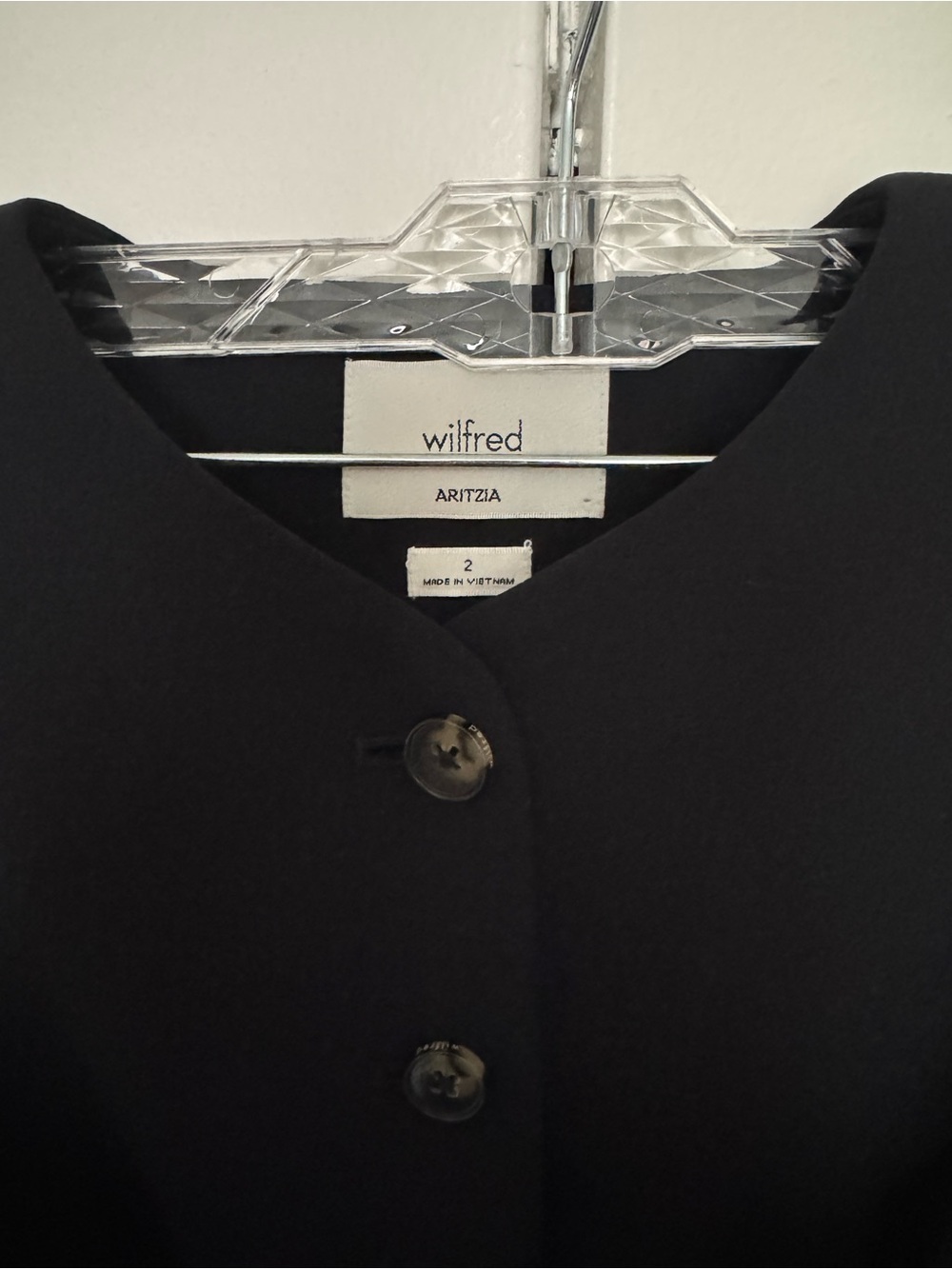 Aritzia Regal Vest Crepette in Black size 2 - Picture 6 of 6